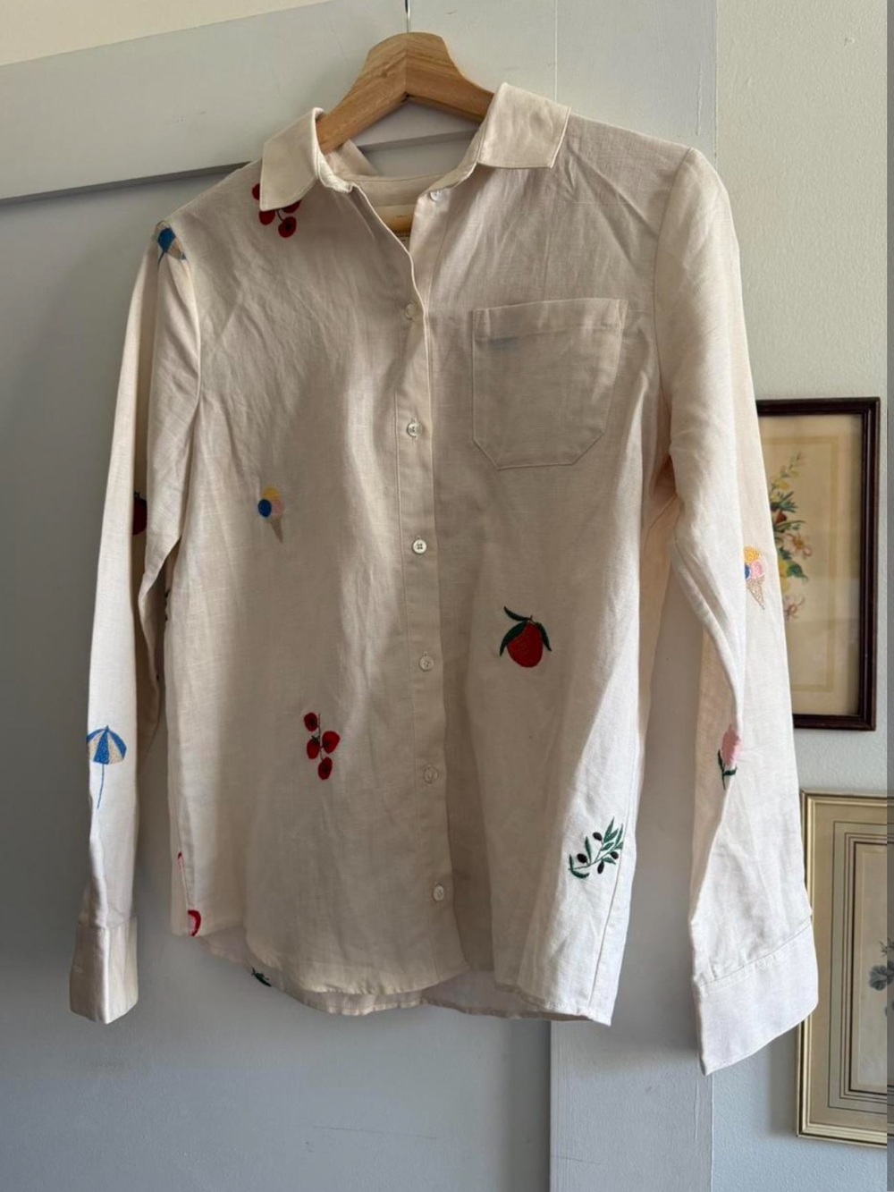 NEW WITHOUT TAGS GORGEOUS SEZANE LINEN BLOUSE!!! perfect for summer